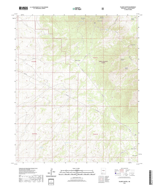 Pajaro Canyon New Mexico US Topo Map Image