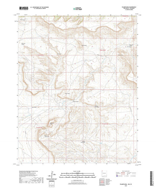 Palmer Mesa New Mexico US Topo Map Image