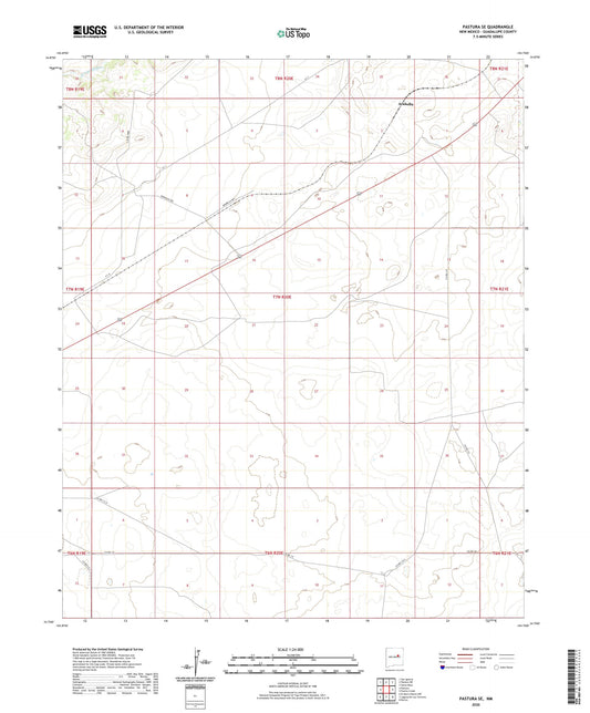 Pastura SE New Mexico US Topo Map Image