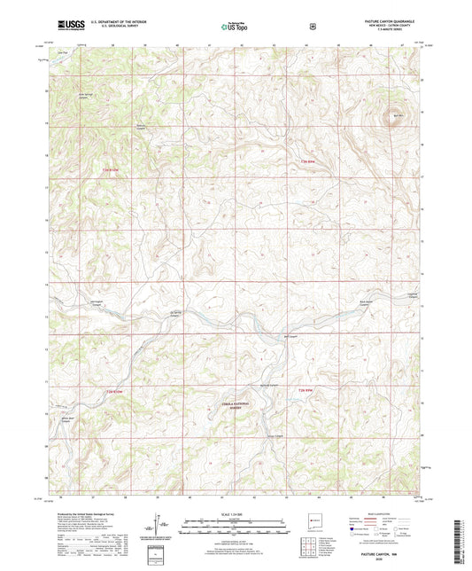 Pasture Canyon New Mexico US Topo Map Image