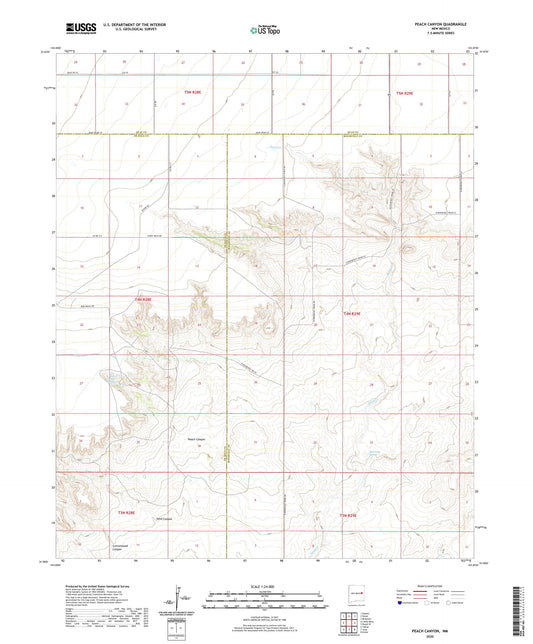Peach Canyon New Mexico US Topo Map Image