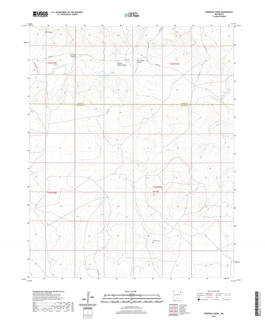Pedernal Creek New Mexico US Topo Map Image