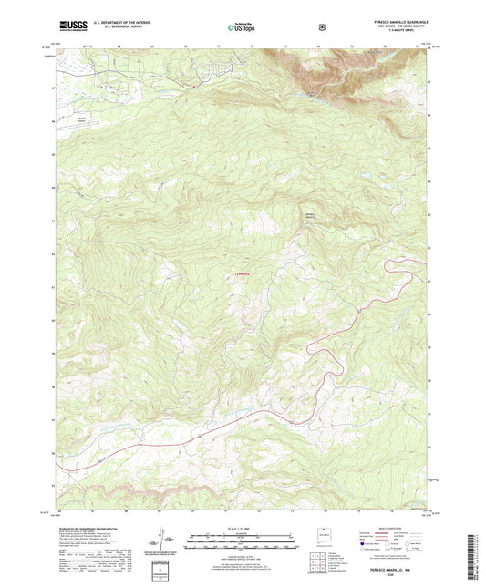 Penasco Amarillo New Mexico US Topo Map Image