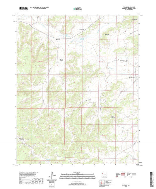 Pescado New Mexico US Topo Map Image