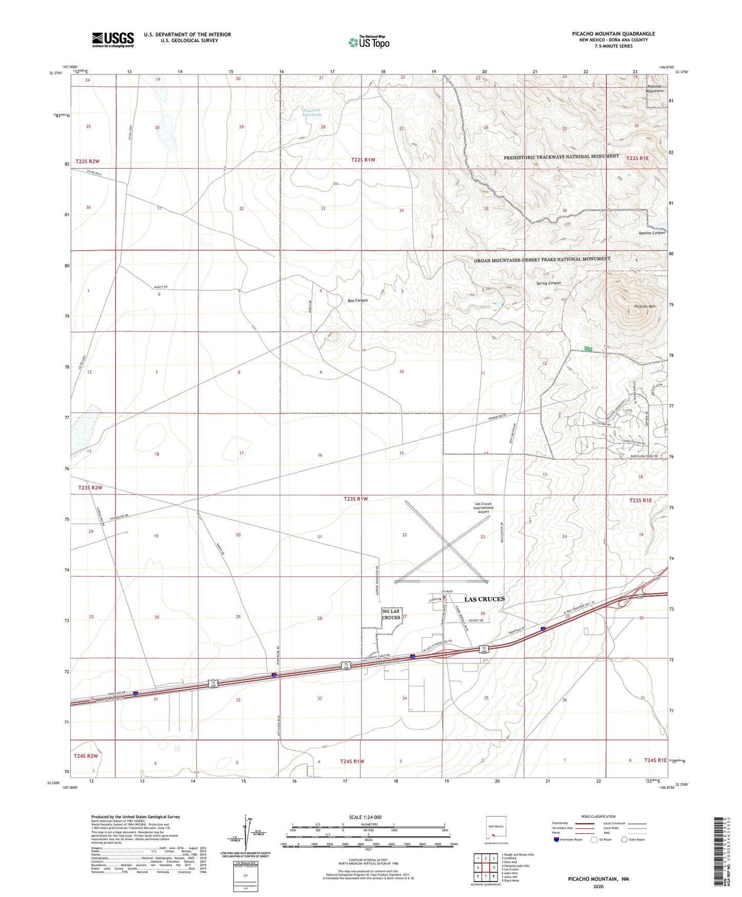 Picacho Mountain New Mexico US Topo Map Image