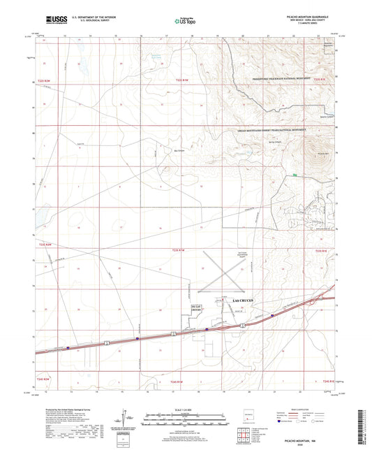 Picacho Mountain New Mexico US Topo Map Image