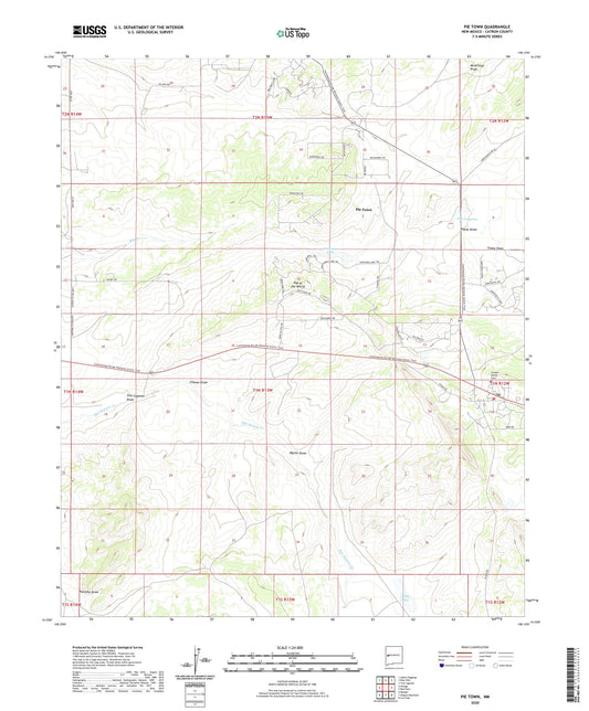 Pie Town New Mexico US Topo Map Image
