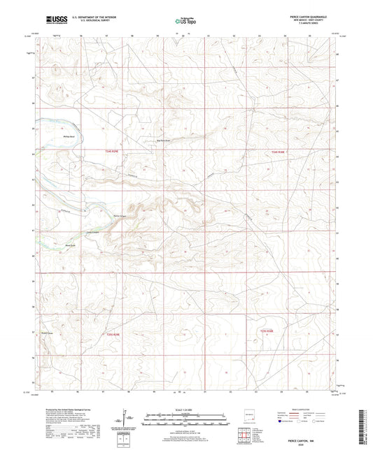 Pierce Canyon New Mexico US Topo Map Image