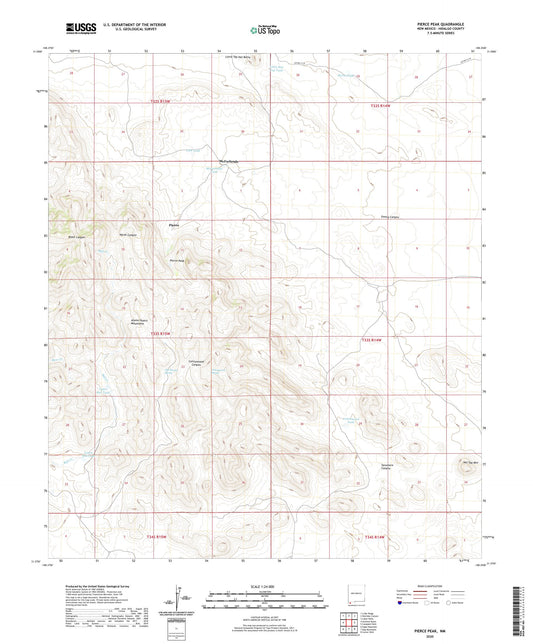 Pierce Peak New Mexico US Topo Map Image