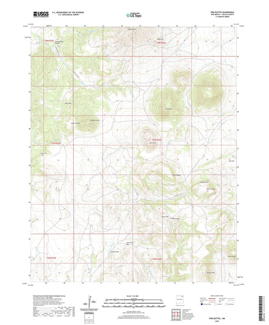 Pine Buttes New Mexico US Topo Map Image