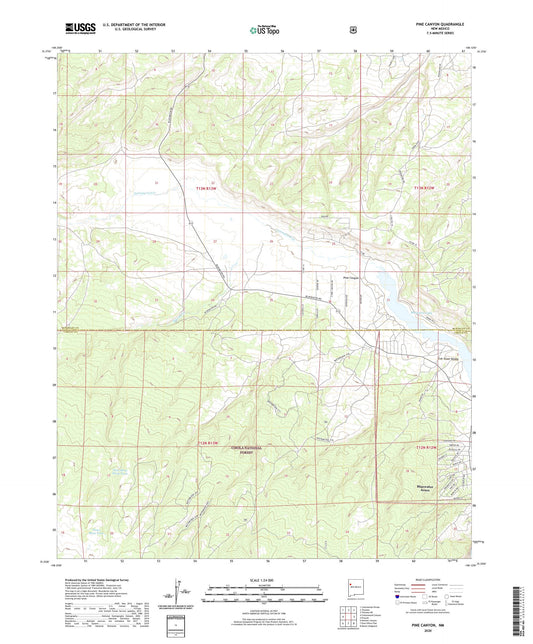 Pine Canyon New Mexico US Topo Map Image