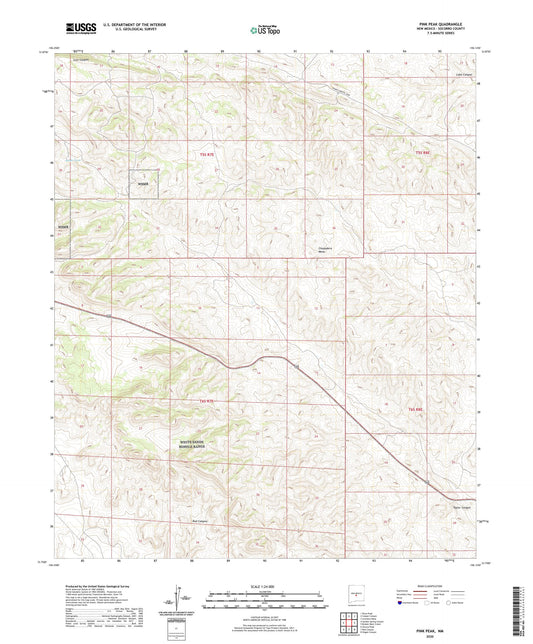 Pink Peak New Mexico US Topo Map Image