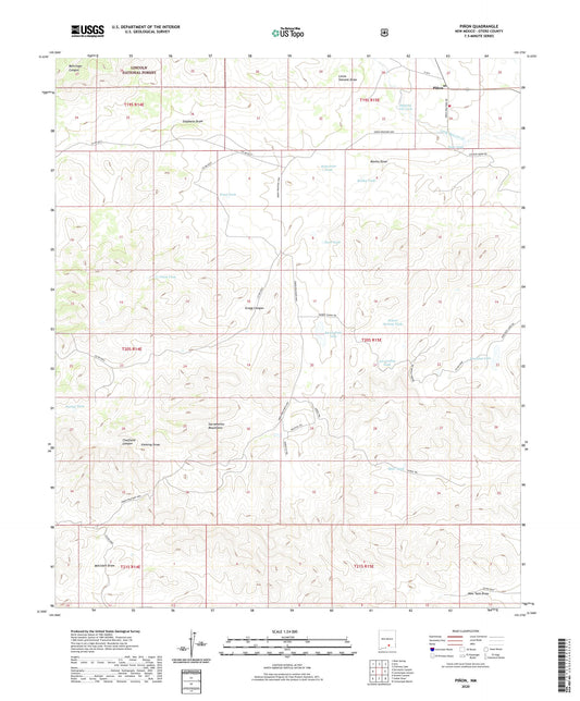 Pinon New Mexico US Topo Map Image