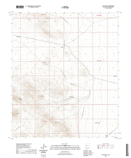 Playas Peak New Mexico US Topo Map Image
