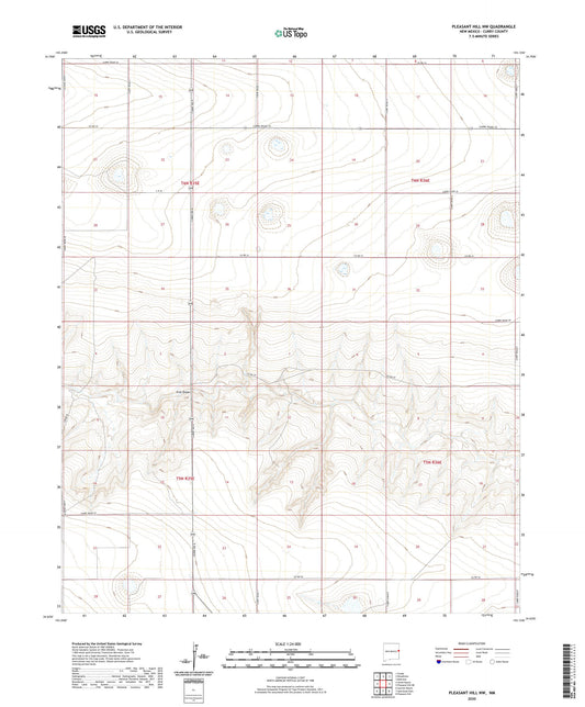 Pleasant Hill NW New Mexico US Topo Map Image
