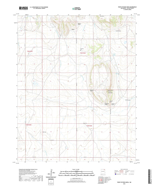 Point of Rocks Mesa New Mexico US Topo Map Image