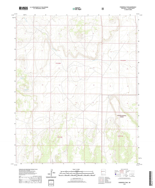 Ponderosa Tank New Mexico US Topo Map Image
