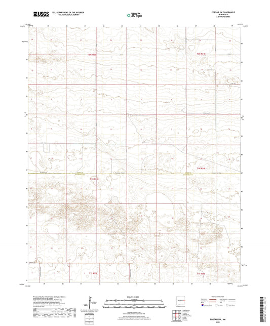 Portair SW New Mexico US Topo Map Image