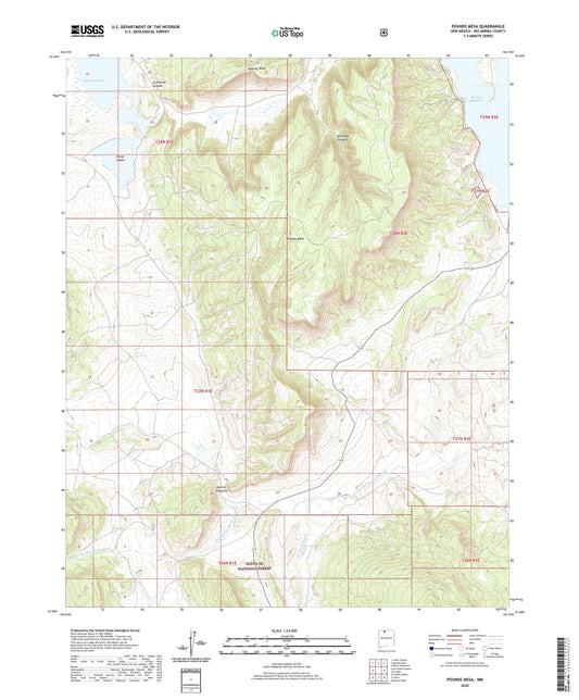 Pounds Mesa New Mexico US Topo Map Image