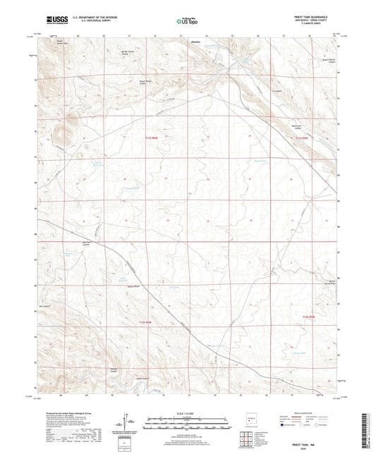 Priest Tank New Mexico US Topo Map Image