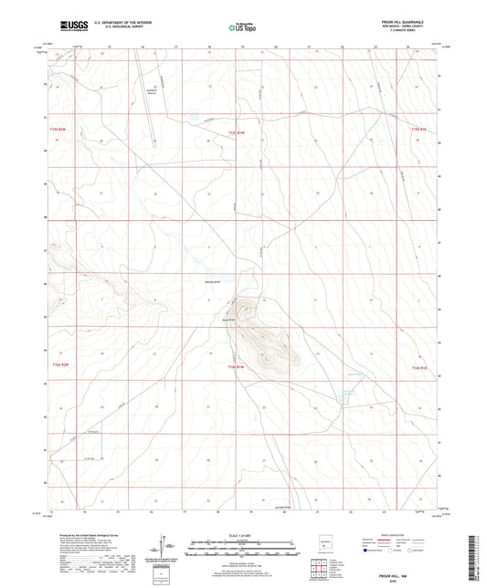 Prisor Hill New Mexico US Topo Map Image