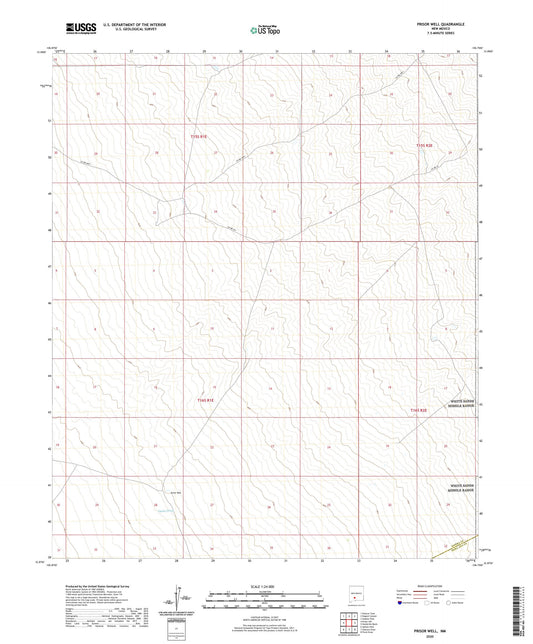 Prisor Well New Mexico US Topo Map Image