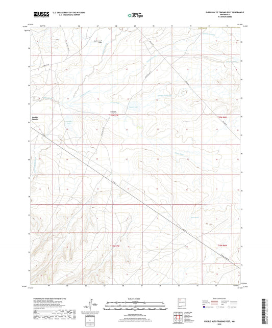 Pueblo Alto Trading Post New Mexico US Topo Map Image