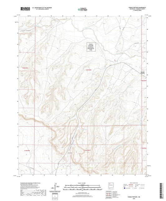 Pueblo Pintado New Mexico US Topo Map Image