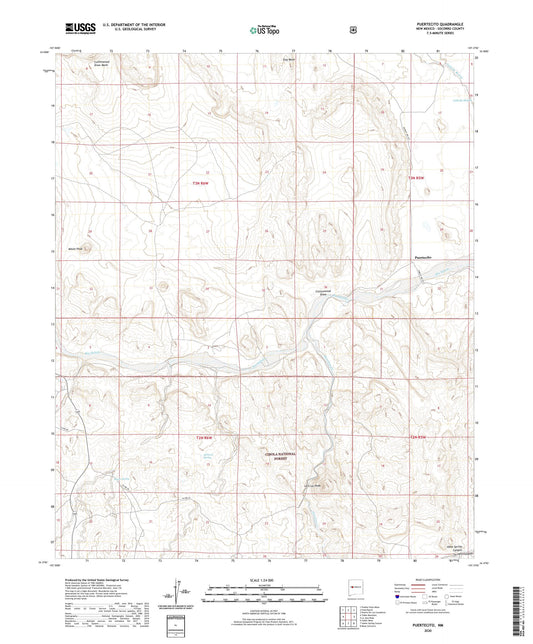 Puertecito New Mexico US Topo Map Image