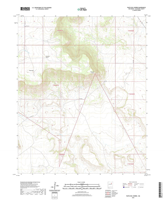 Punta Del Chorro New Mexico US Topo Map Image