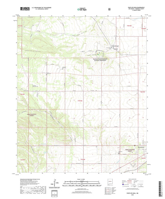Punta de Agua New Mexico US Topo Map Image