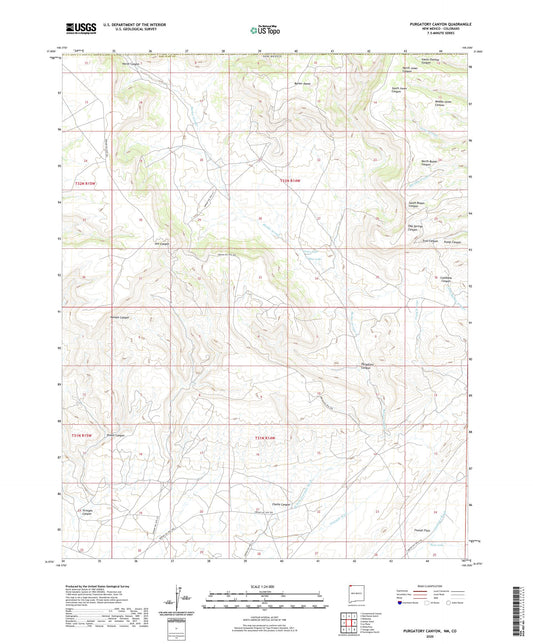 Purgatory Canyon New Mexico US Topo Map Image