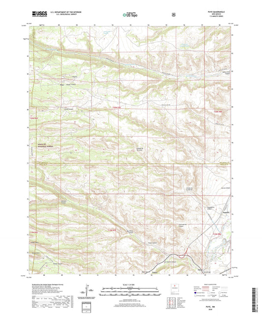 Puye New Mexico US Topo Map Image