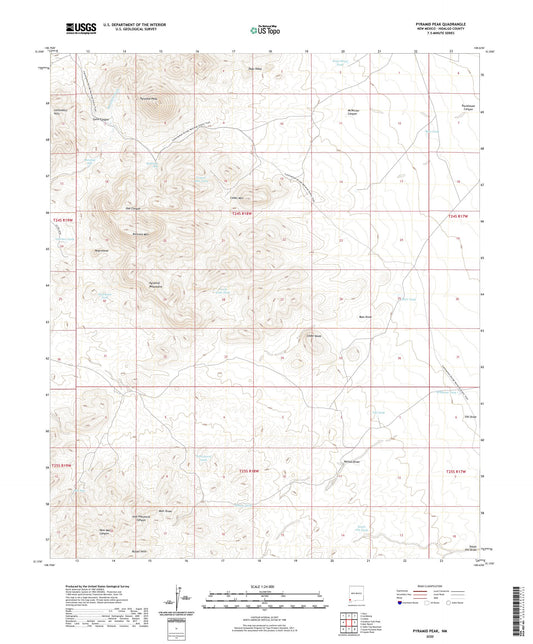 Pyramid Peak New Mexico US Topo Map Image