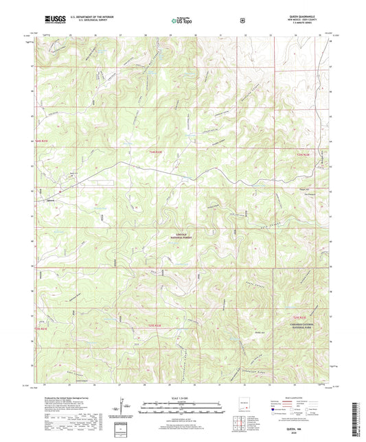Queen New Mexico US Topo Map Image