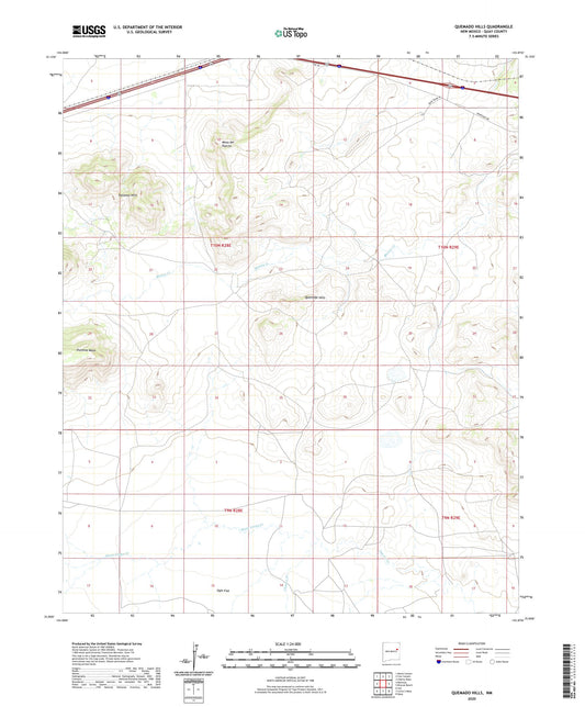 Quemado Hills New Mexico US Topo Map Image
