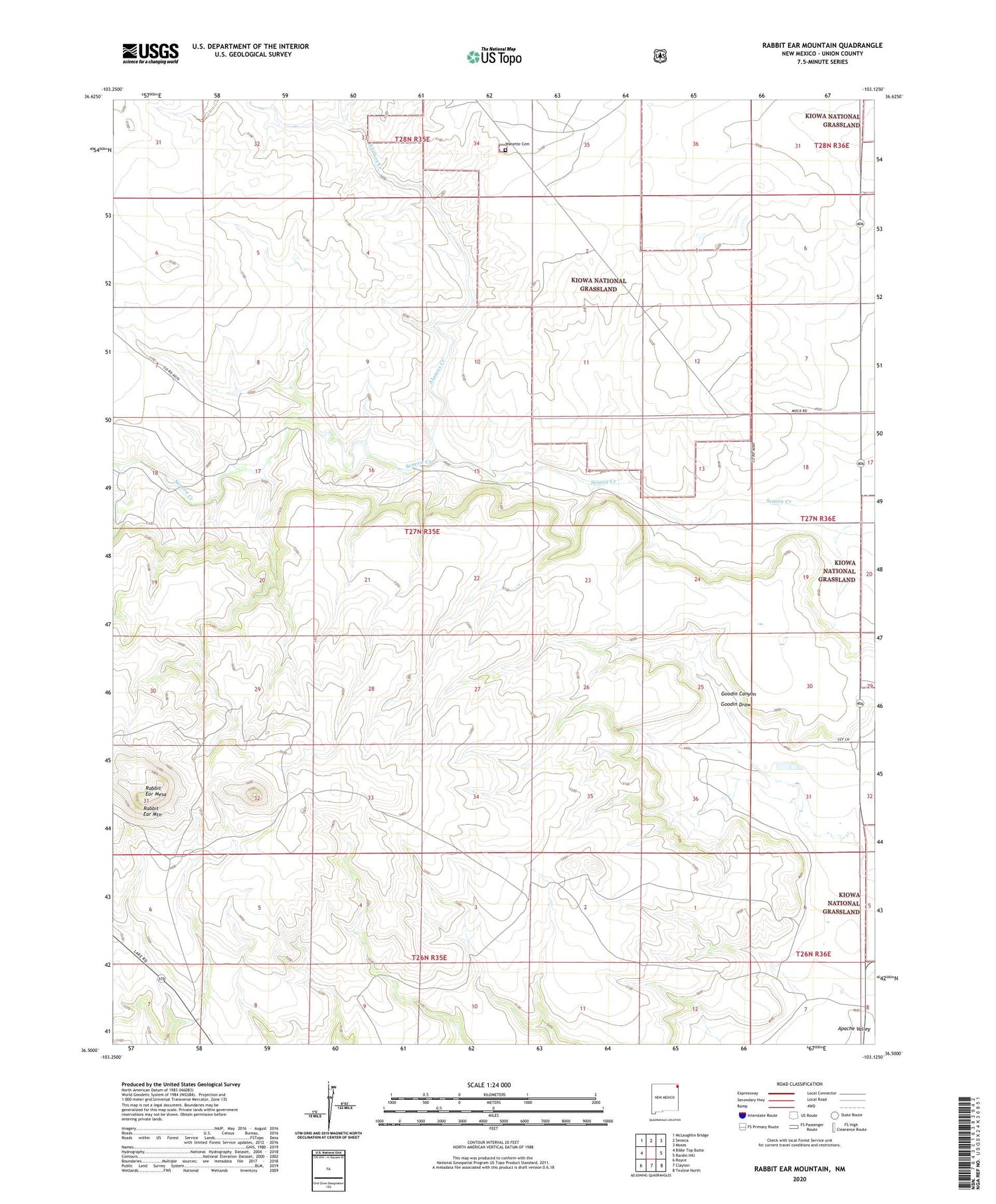 Rabbit Ear Mountain New Mexico US Topo Map Image