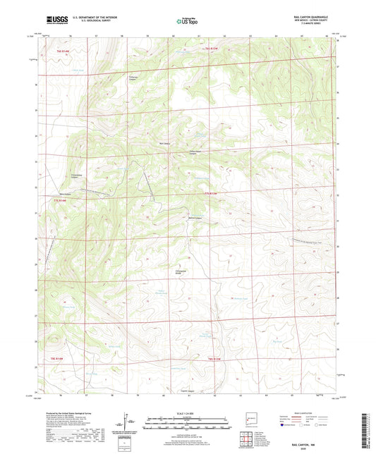 Rail Canyon New Mexico US Topo Map Image