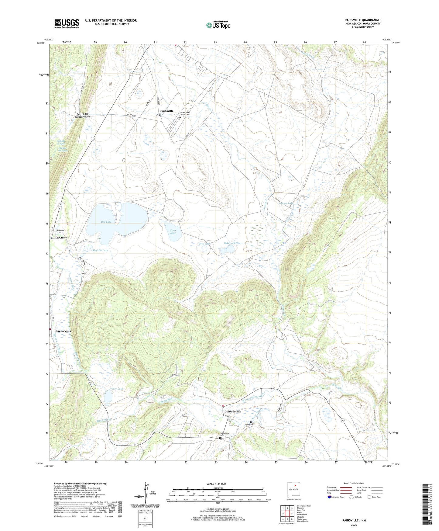 Rainsville New Mexico US Topo Map Image