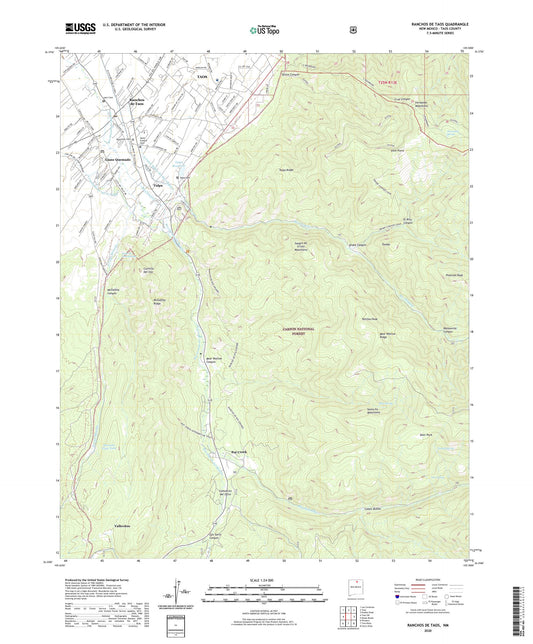 Ranchos De Taos New Mexico US Topo Map Image