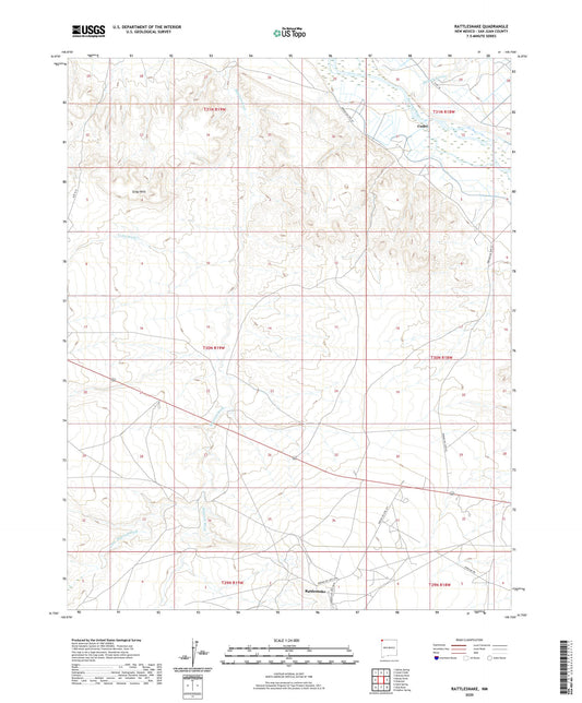 Rattlesnake New Mexico US Topo Map Image