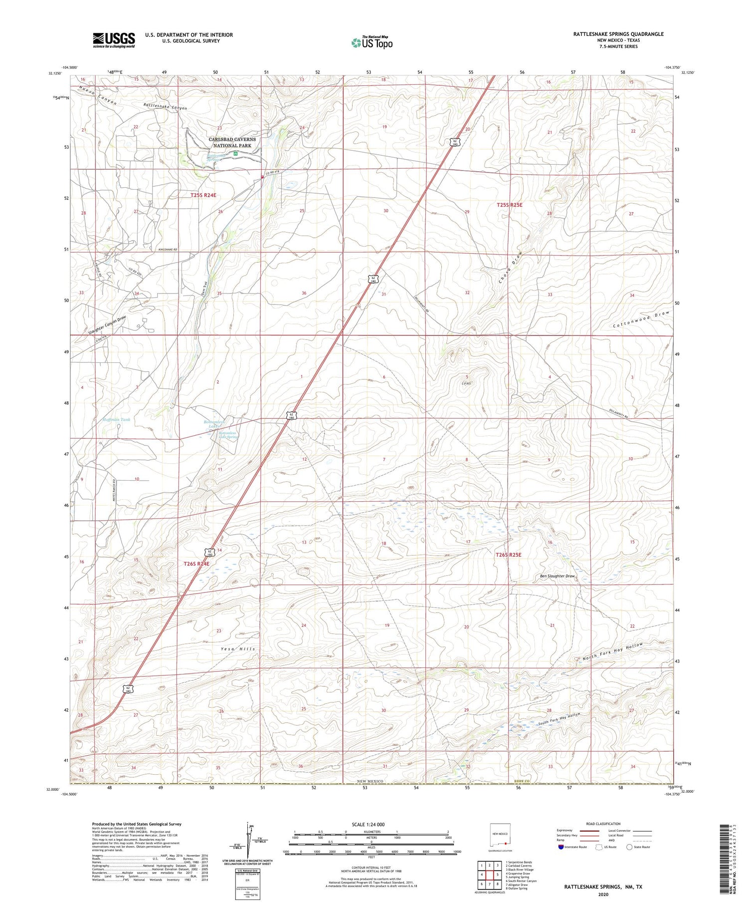 Rattlesnake Springs New Mexico US Topo Map Image
