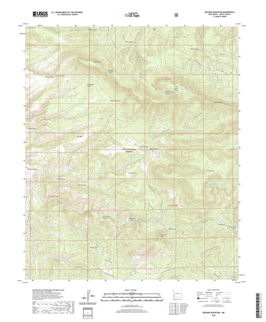 Reading Mountain New Mexico US Topo Map Image