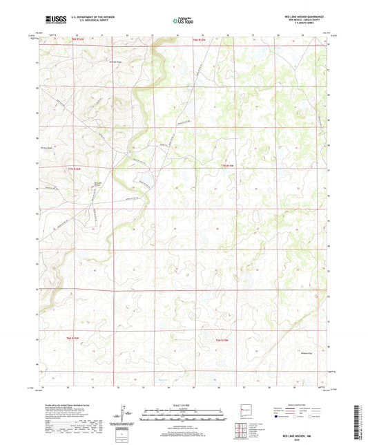 Red Lake Mission New Mexico US Topo Map Image