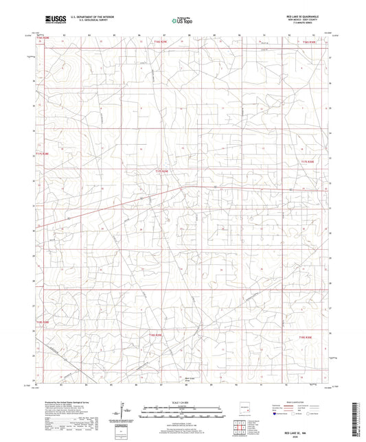 Red Lake SE New Mexico US Topo Map Image