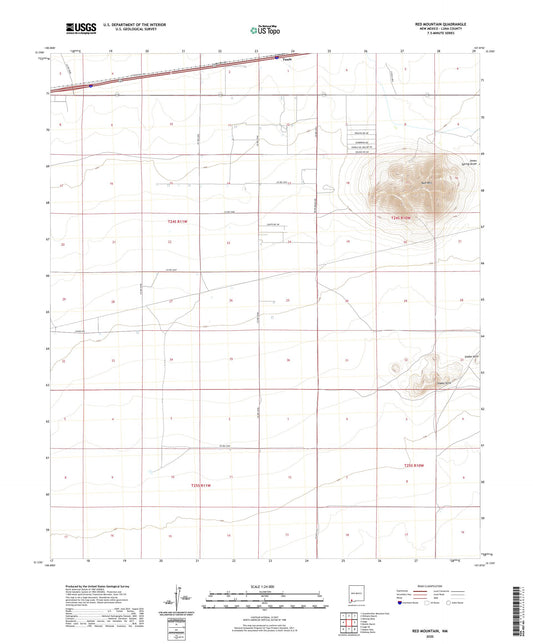 Red Mountain New Mexico US Topo Map Image