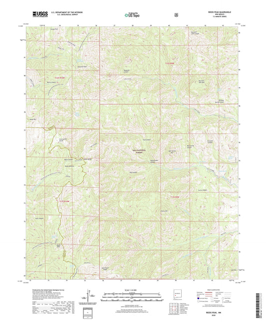 Reeds Peak New Mexico US Topo Map Image