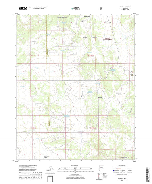 Rencona New Mexico US Topo Map Image