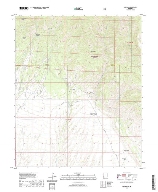 Rice Ranch New Mexico US Topo Map Image
