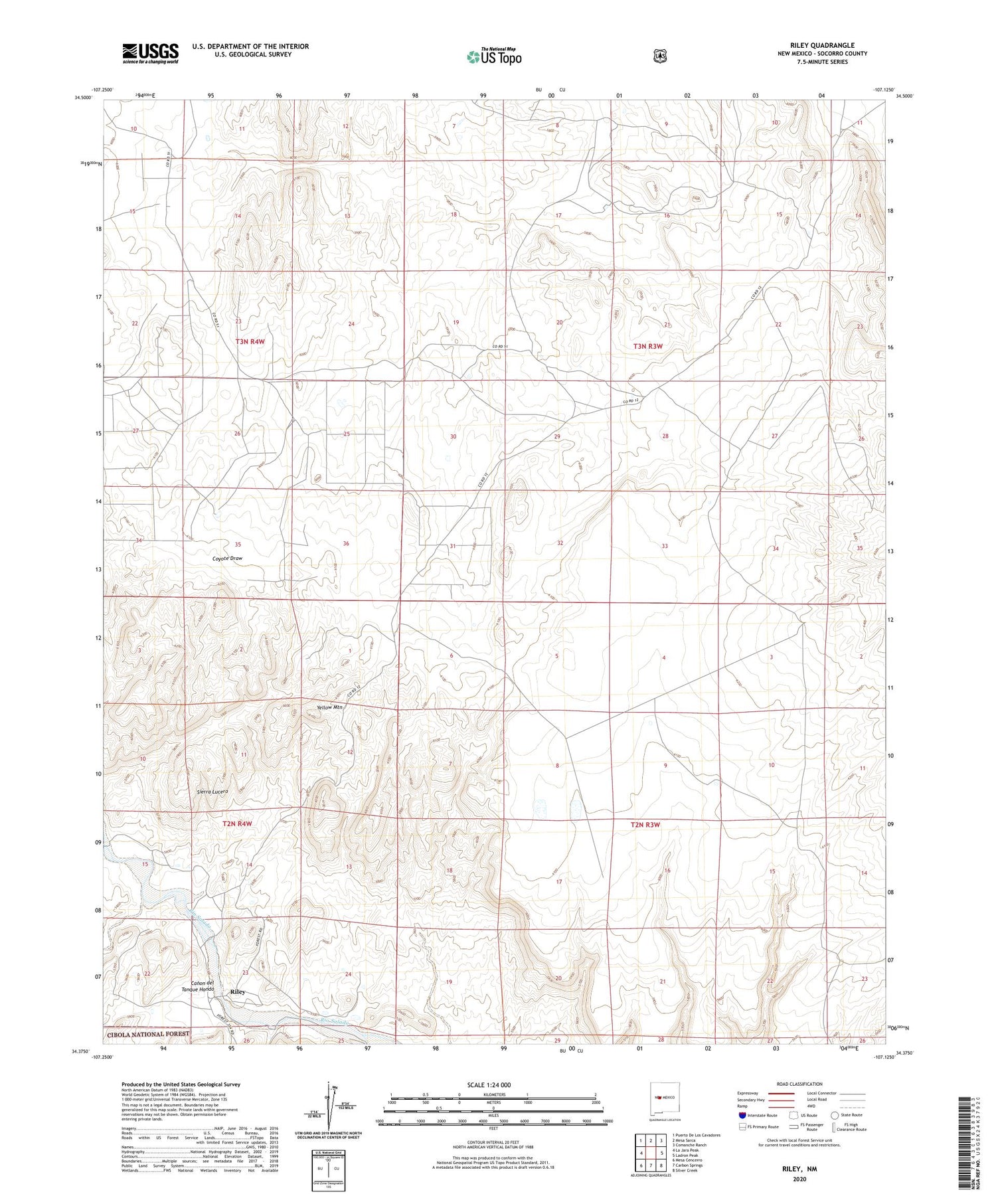 Riley New Mexico US Topo Map Image